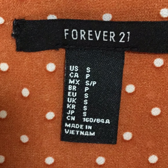 Forever 21 Orange Polka Dot Cami - Picture 6 of 8